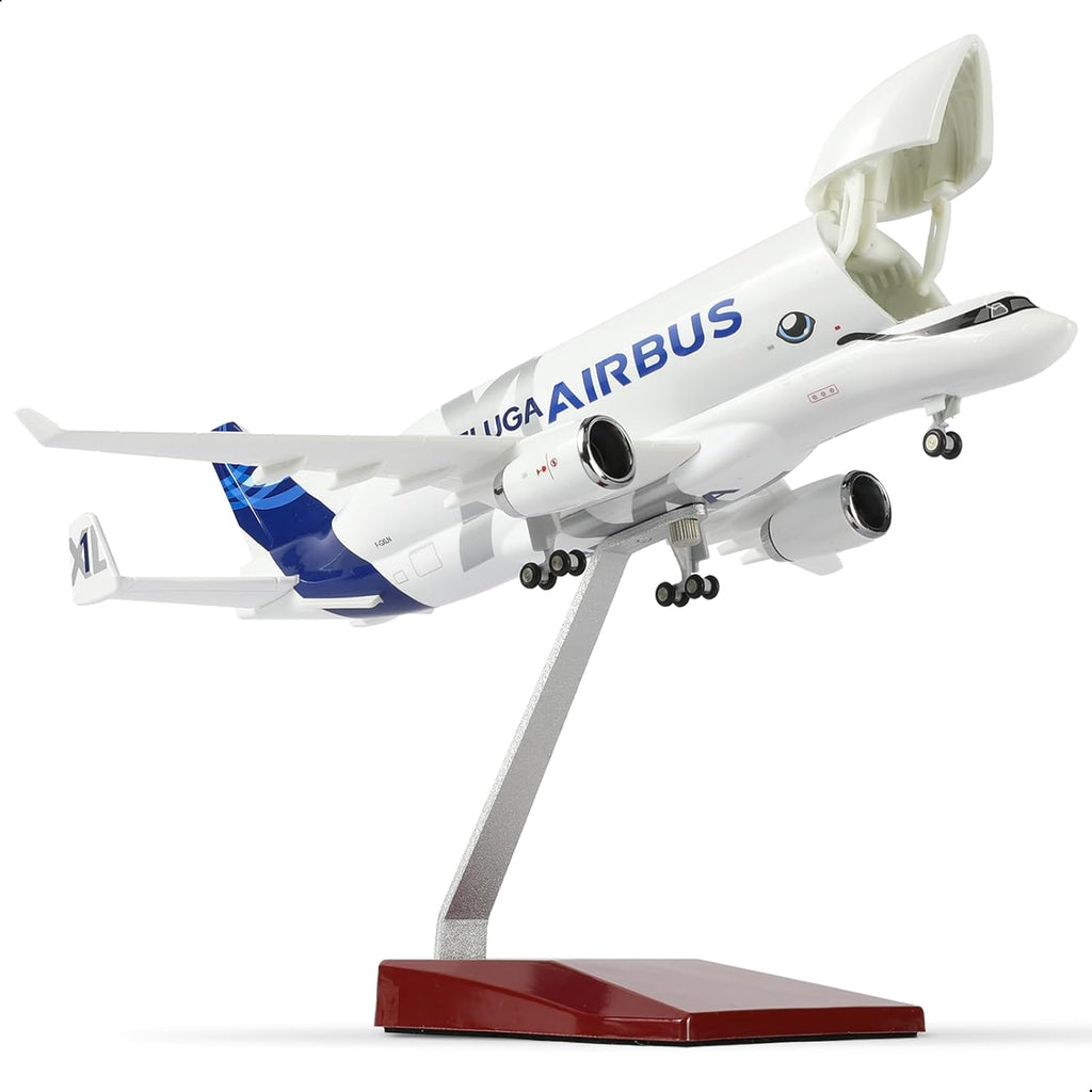 1/300 A330 Beluga XL1 Diecast Metal Airplane Model Kit with Stand (7.7 inches) for Airbus a330-743L Super Transport Beluga Model for Adult Plane Aviation Enthusiasts Collectible or Gift
