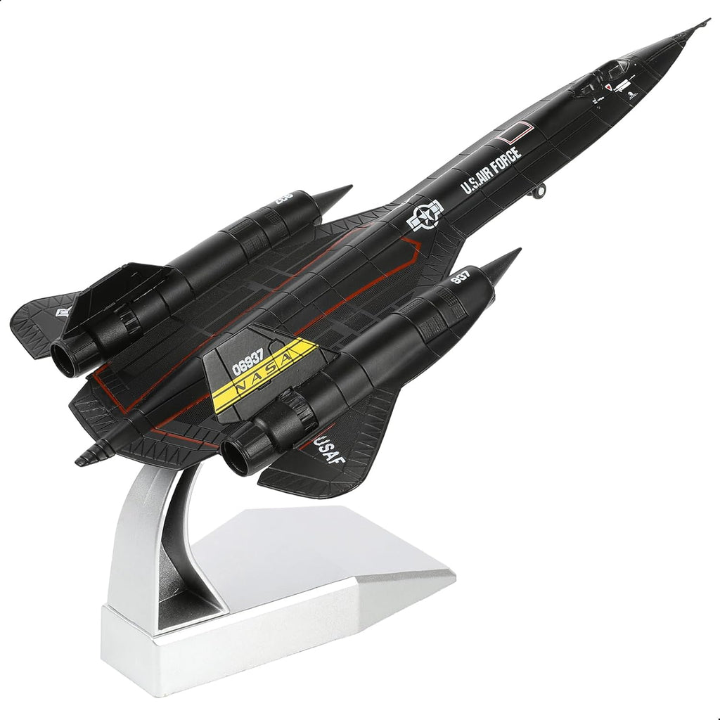 1/144 SR-71 Blackbird Diecast Metal Aircraft Model Kit Pre-Build Replica Military for Display Collection or Gift