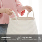 105L Extra Large Laundry Hamper Basket by Fiona's magic, Woven Tall Clothes Hamper for Storage Blanket, Toys and Dirty Cothes in Bedroom and Living Room Organizer, Brown & Black