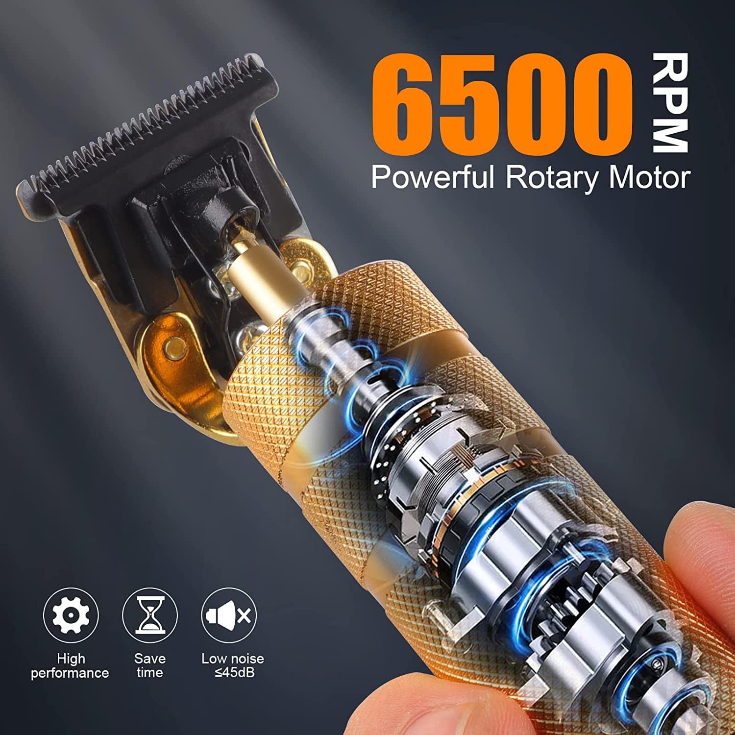 for Mens Cordless   T-Blade Trimmer Professional Haircut & Grooming Kit Rechargeable Clippers Hair Trimmer Shaver Cutting Kit with LCD Display (Gold)