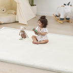 1.5" Thick Baby Play Mat for Floor Tummy Time, Large Pro Soft Foam Activity Playmats Playroom, Easy Care with Non-Slip Safe for Infant Toddler Kids Crawling79 x 118" (Light Grey)