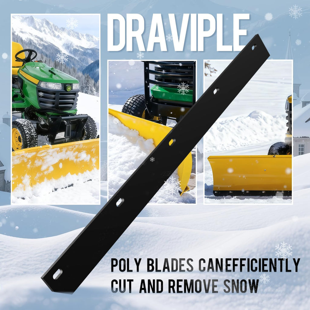 1/2" Poly Cutting Edge for Snow Plow, John Deere Snow Plow Attachment Direct Replacement 54” Snow Plow Model M75674,Easy Installation