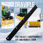 1/2" Poly Cutting Edge for Snow Plow, John Deere Snow Plow Attachment Direct Replacement 54” Snow Plow Model M75674,Easy Installation