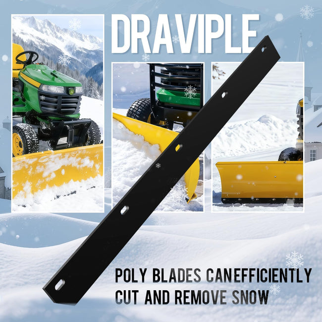 1/2" Poly Cutting Edge for Snow Plow, John Deere Snow Plow Attachment Direct Replacement 54” Snow Plow Model M75674,Easy Installation Main Image
