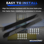 1/2" Heavy Duty Poly Cutting Edge Scraper Bar Compatible with John Deere 54" Front Mount Snow Blade Plow, Replace# M75679