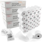 (100 Rolls) 2 1/4" x 50' Thermal Paper, POS Receipt Paper for Retail Business Cash Register, Fits All Credit Card Terminal