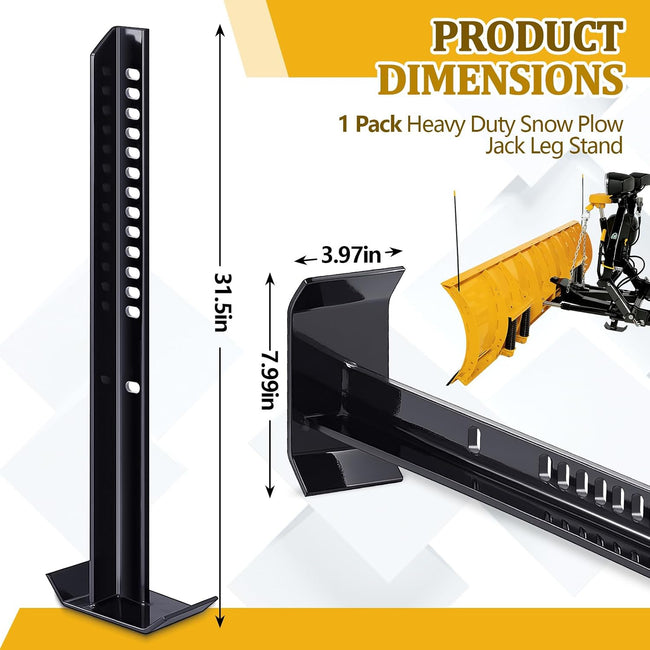 1 Pack Heavy Duty Snow Plow Jack Leg Stand 31.5 Inch, Compatible with Fisher #27462, Exact Replacement for Fisher OEM Part 27462 Main Image