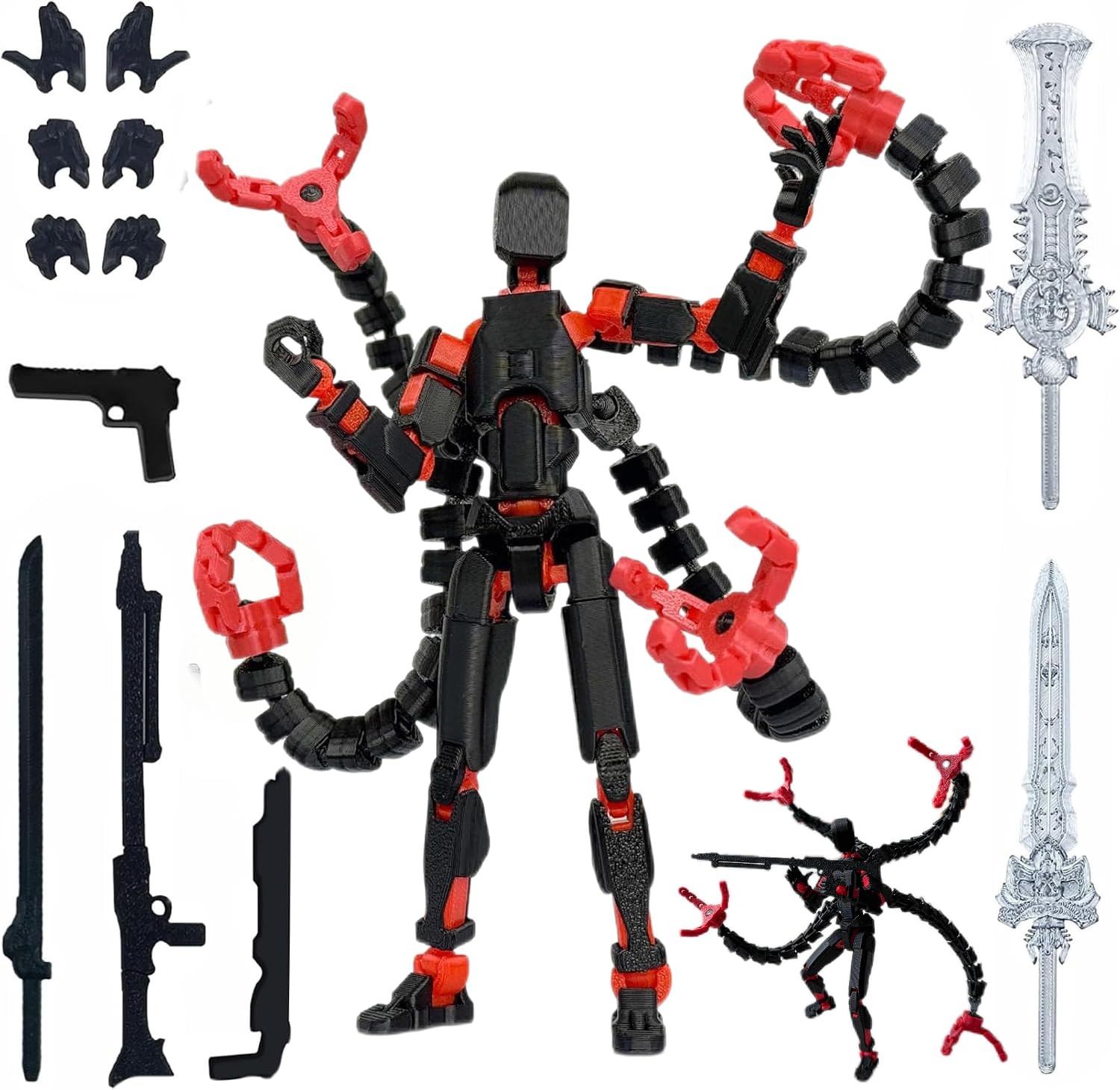 (Assembly Completed) 10 Packs Titan13 Action Figure Set, Dummy 13 3d Printed ActionFigure Toy Gifts for Kids, Robot 13 Action Figure Full Body Mechanical Doll Christmas Birthday Gift for Boys Girls