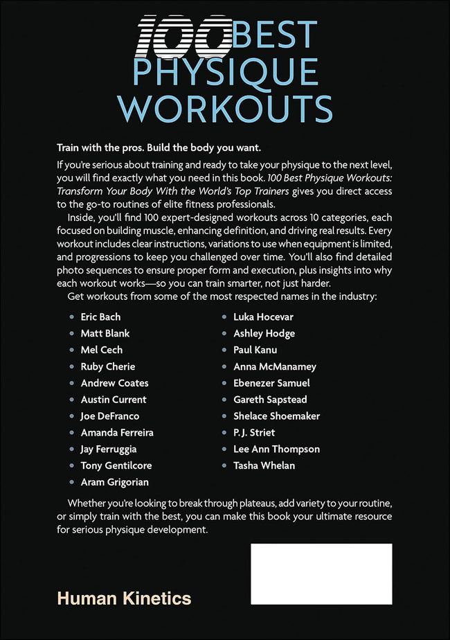 100 Best Physique Workouts: Transform Your Body With the World's Top Trainers      Paperback – March 9, 2026 Main Image