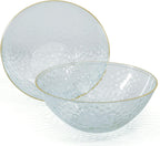 " OCCASIONS " 120 Plates Pack, Disposable Wedding Party Plastic Plates (7.5'' Appetizer/Dessert Plate, Rio in White & Pearled Green)
