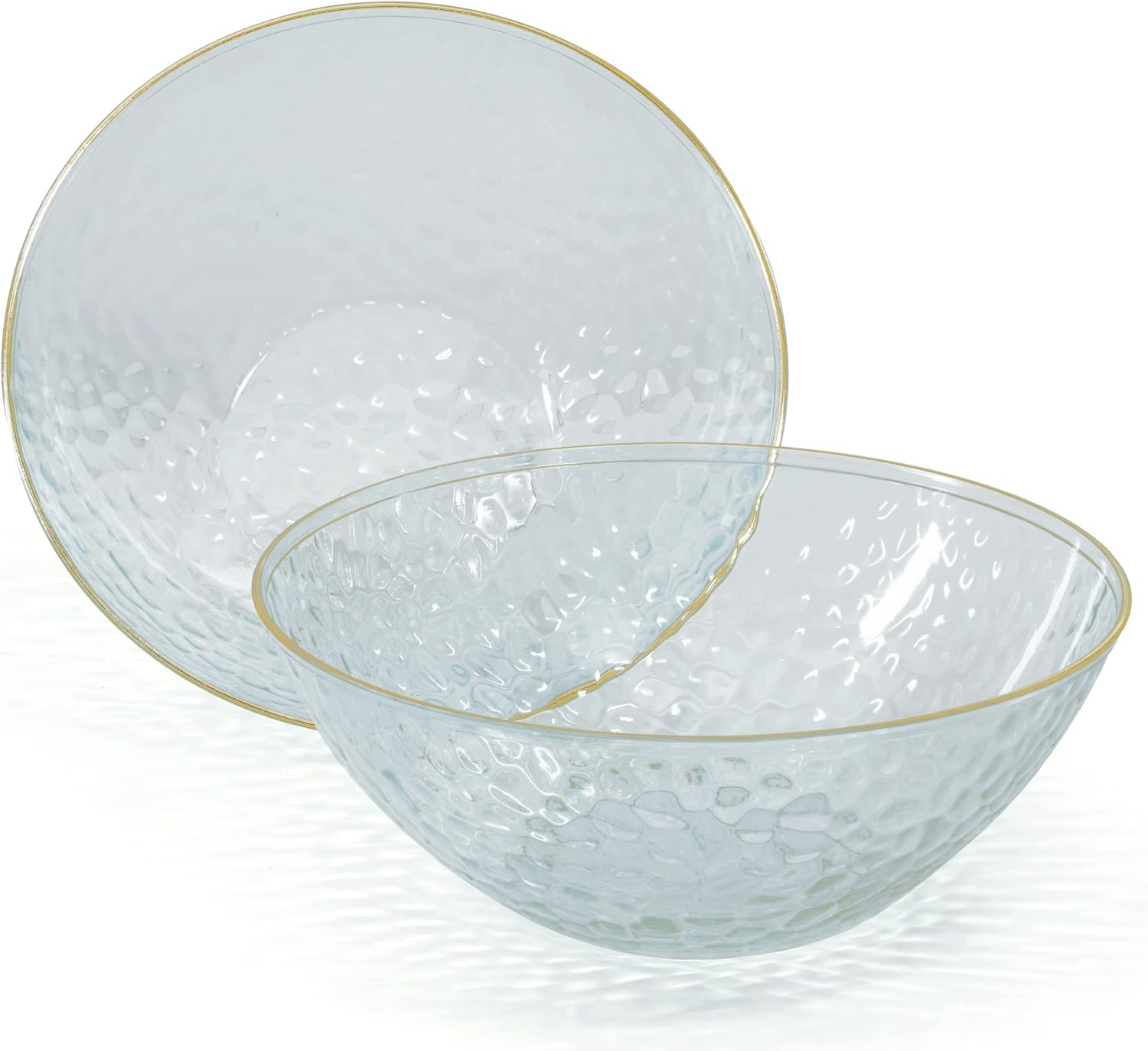 " OCCASIONS " 120 Plates Pack, Disposable Wedding Party Plastic Plates (7.5'' Appetizer/Dessert Plate, Rio in White & Pearled Green)