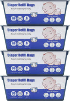120 Bags Diaper Pail Refills Bags Compatible with Genie Easy Roll Signature & Platinum Diaper Pails,Each Refill Cartridge Holds up to 1410 Newborn Diapers