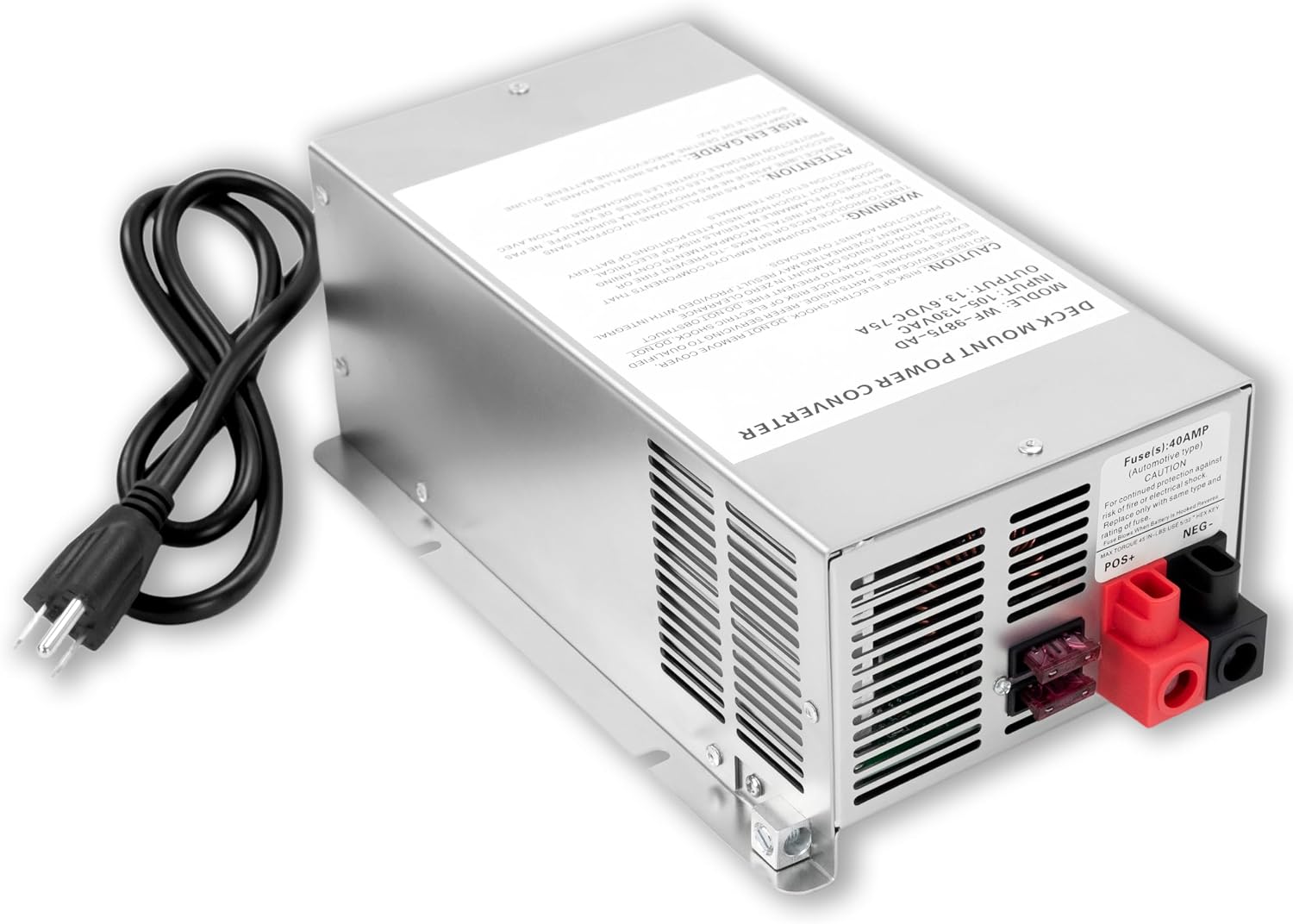 WF-9865-AD 65 Amp RV Power Converter Charger, Replace for RV Camper WF-9800 Series, WF-9865, WF-9865-AD, for Lead-Acid/Lithium Battery Three-Stage Charge Rv Converter 65 Amp