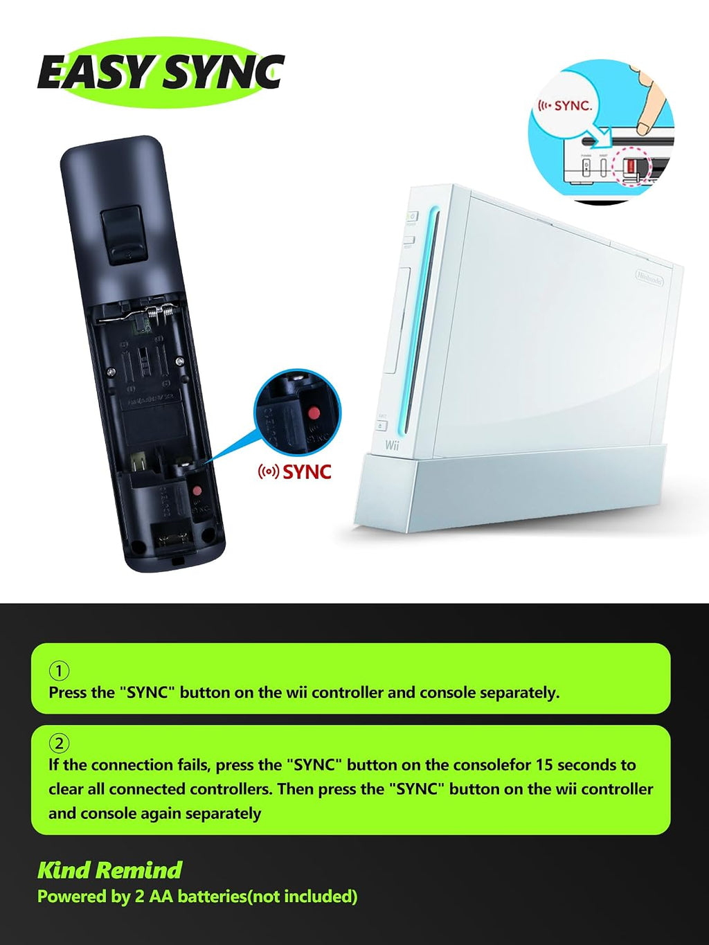 (Black* 2) Remote Controller with Motion Plus for Wii/WII U, 2 in 1 Remote with Nunchuck Controller for Wii/WII U Console [nintendo_wii_u]