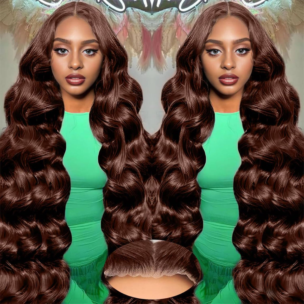 Blended Hair 28 Inch Highlight Ombre Lace Front Wig Wear and Go Glueless Wig 1B/30 Body Wave Wig Bio-Hybrid Memory Core™ Premium Fiber/Human Hair 220% Density