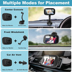 1080P Baby Car Mirror, Shybaby 4.3" Baby Car Camera Monitor with 170° Wide View, HD Night Vision Function and Reusable Sucker Bracket, Safety Rear Facing Cars Set Camera for Infants Kids Toddlers