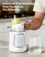 12 in 1 Fast Baby Bottle Warmer with Even Heating No Hot Spots, Night Mode, Sterili-zing, Constant Temp Milk Warmer for Breastmilk & Formula, Fits All Bottles Grey