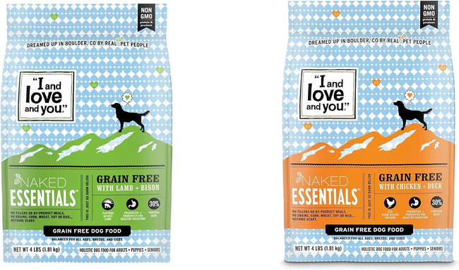 "I And Love And You" Naked Essentials Dog Food: Lamb & Bison + Chicken & Duck Hover Image