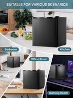 1.1 Cu.Ft Mini Freezer with Reversible Door, Ultra Quiet (43dB) Safe for Bedroom & Dorm, Countertop Size with Adjustable Temperature Control, Removable Shelf