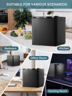 1.1 Cu.Ft Mini Freezer, Compact Countertop Freezer with Reversible Door and 7 Adjustable Temperature, Removable Wire Shelf for Home/Dorms/Apartment/Office, New Black