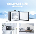 1.2 Cu.ft Mini Freezer, Small Upright Freezer with Removable Shelf & 7 Adjustable Temperature Control, Energy Saving, Low Noise for Bedroom, Apartment, Home, Office, Black