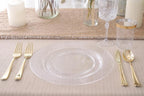 " OCCASIONS " 120 Plates Pack,(60 Guests) Heavyweight Premium Wedding Party Disposable Plastic Plates Set -60 x 10.5'' Dinner + 60 x 7.5'' Salad/Dessert (Plain Clear)