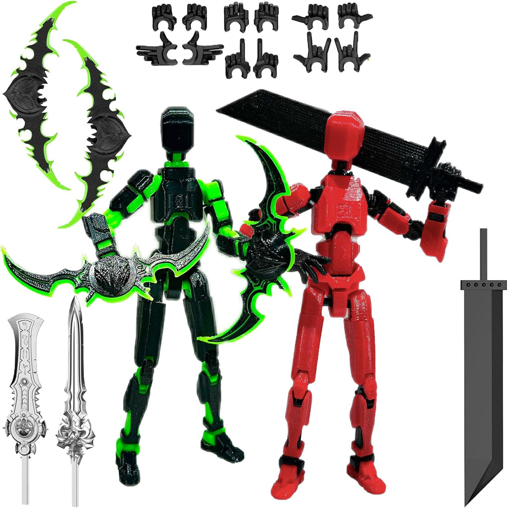 (Assembly Completed) 10 Packs Titan13 Action Figure Set, Dummy 13 3d Printed ActionFigure Toy Gifts for Kids, Robot 13 Action Figure Full Body Mechanical Doll Christmas Birthday Gift for Boys Girls