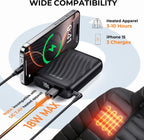 Heated Jacket Battery Pack - Power Bank with LED Display and 2 Adapter Cables for Wulcea, ULUSERN, Genovega, and Other Outdoor Heating Coat