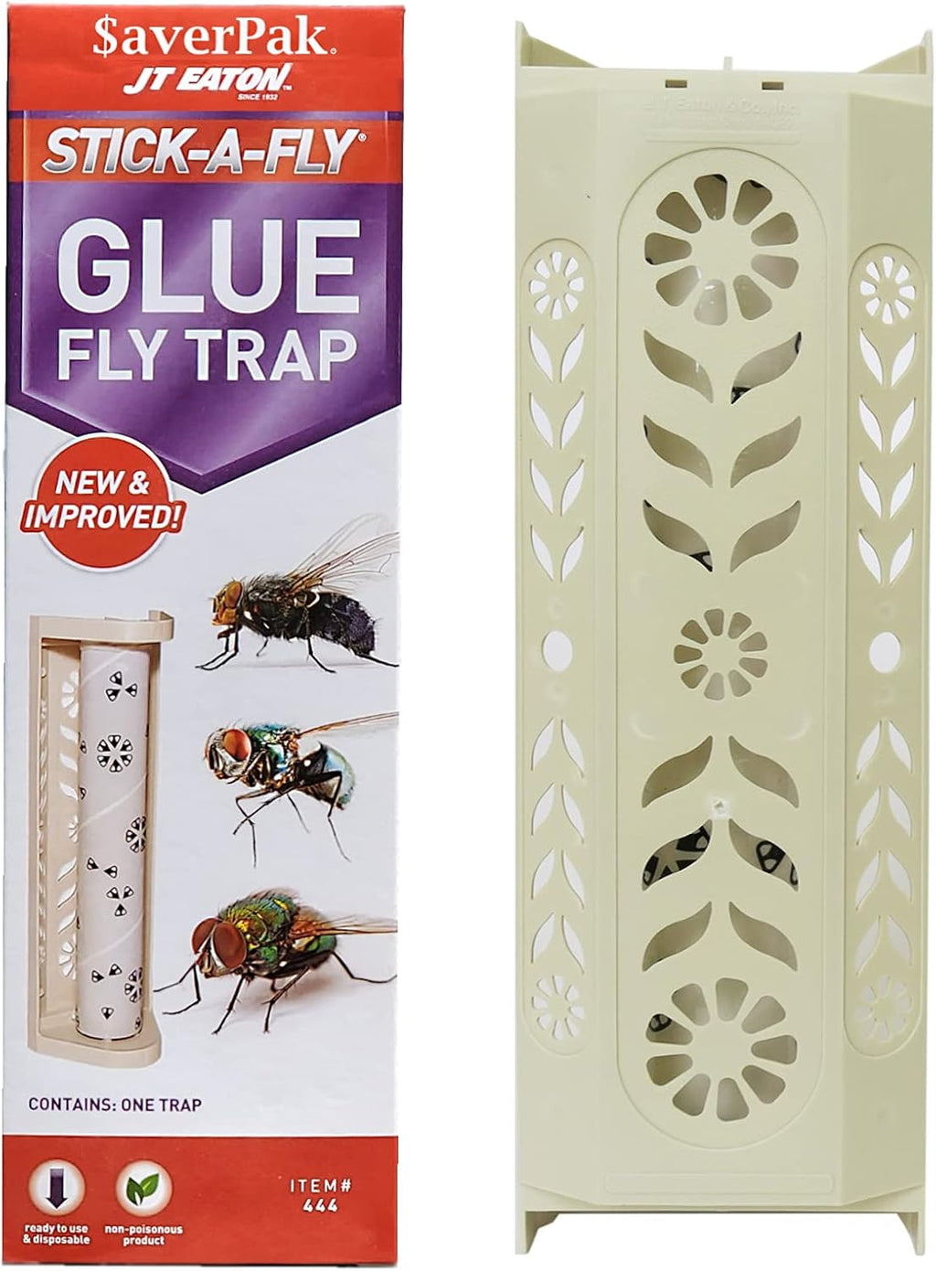 $averPak 4 Pack - JT Eaton Stick-A-Fly Glue Fly Stick Traps