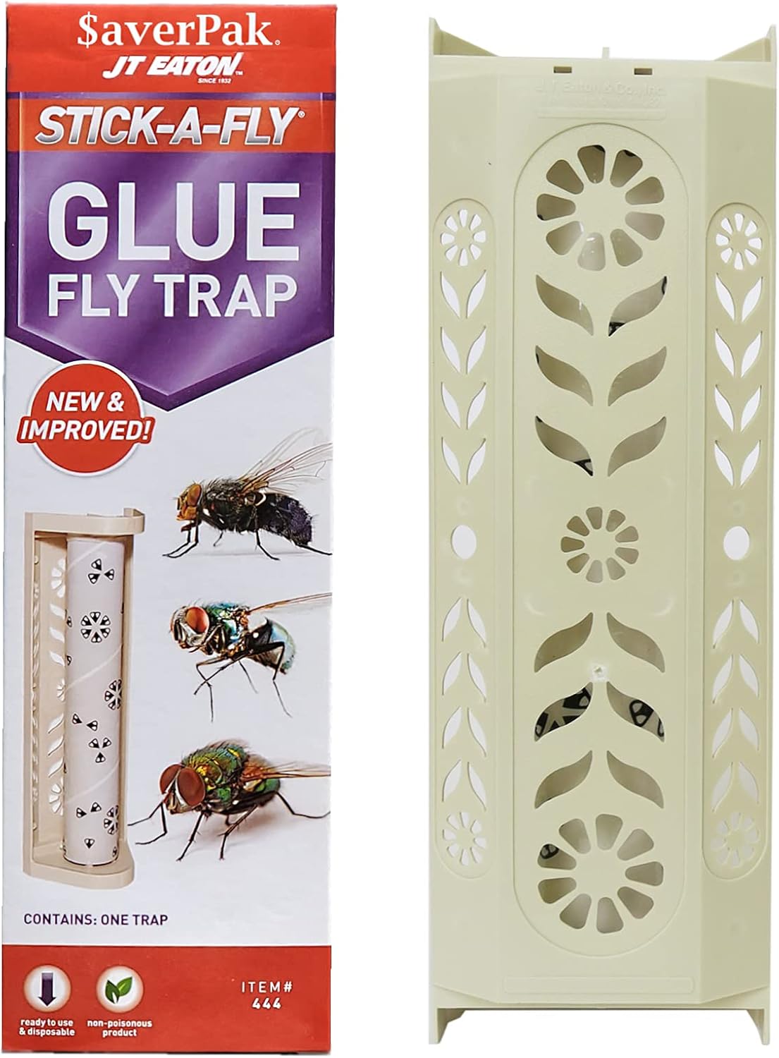 $averPak 4 Pack - JT Eaton Stick-A-Fly Glue Fly Stick Traps