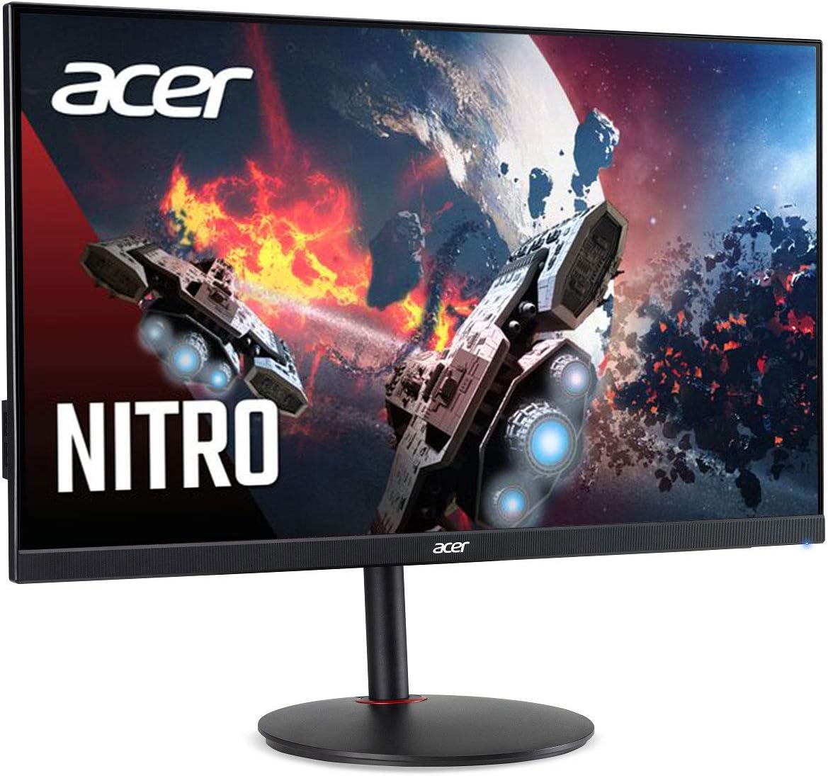 "Acer Nitro XV272U Xbmiipruzx 27"" WQHD (2560 x 1440) Agile-Splendor IPS Monitor, AMD Radeon FREESYNC, Up to 270Hz, Up to 0.5ms, DisplayHDR400, 99% Adobe RGB, (DP, 2 x HDMI & USB Type-C 65W)", black