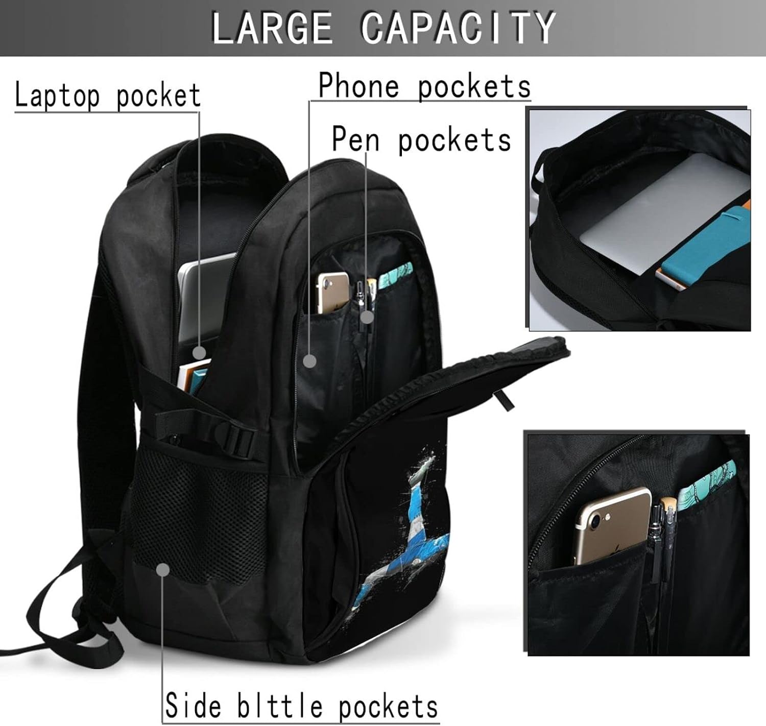 #7 Adult Backpacks Bag Laptop Bag Bookbag Usb Backpack 17 Inch For Daily