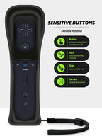 (Black* 2) Remote Controller with Motion Plus for Wii/WII U, 2 in 1 Remote with Nunchuck Controller for Wii/WII U Console [nintendo_wii_u]
