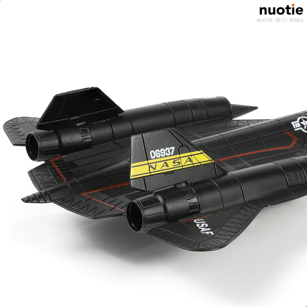 1/144 SR-71 Blackbird Diecast Metal Aircraft Model Kit Pre-Build Replica Military for Display Collection or Gift
