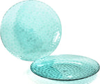 " OCCASIONS " 120 Plates Pack, Disposable Wedding Party Plastic Plates (7.5'' Appetizer/Dessert Plate, Rio in White & Pearled Green)