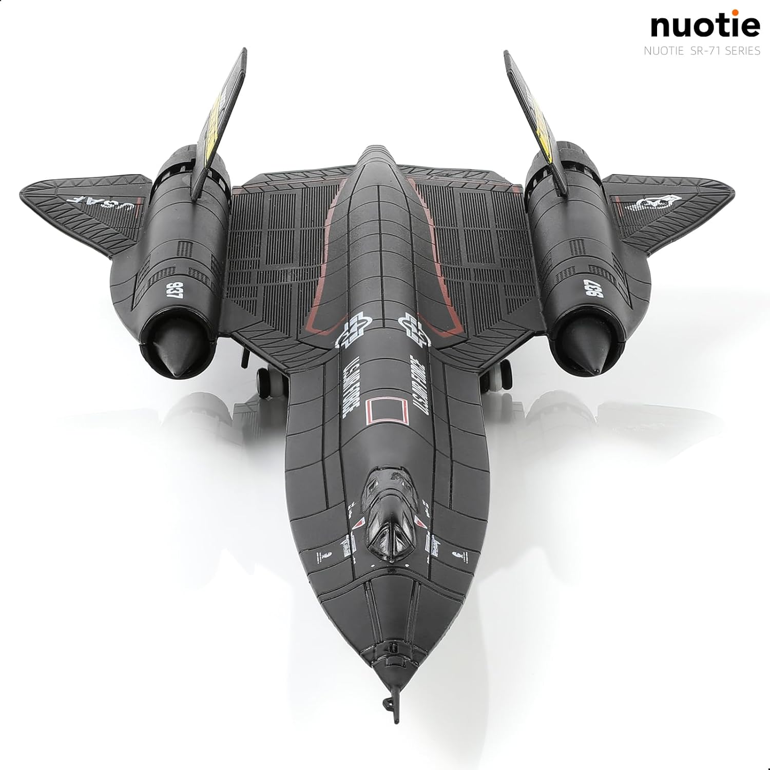 1/144 SR-71 Blackbird Diecast Metal Aircraft Model Kit Pre-Build Replica Military for Display Collection or Gift