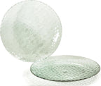 " OCCASIONS " 120 Plates Pack, Disposable Wedding Party Plastic Plates (7.5'' Appetizer/Dessert Plate, Rio in White & Pearled Green)