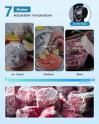 1.1 Cu.ft Mini Freezer - Compact Upright Freezer with 7 Adjustable Thermostat, Removable Shelf, Reversible Single Door, 360°Uniform Cooling Small freezer for Home Office Kitchen Dorm, Silver