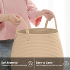 105L Extra Large Laundry Hamper Basket by Fiona's magic, Woven Tall Clothes Hamper for Storage Blanket, Toys and Dirty Cothes in Bedroom and Living Room Organizer, Brown & Black