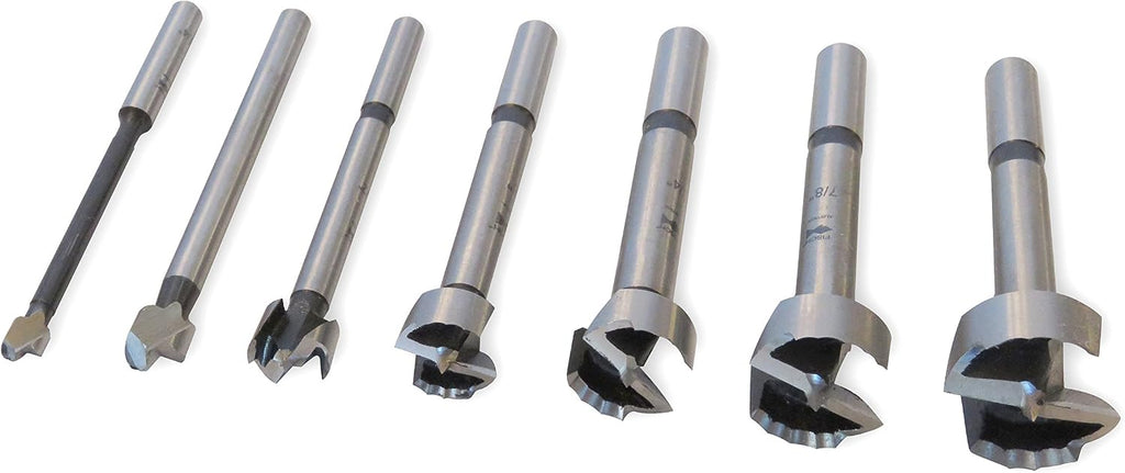 "FISCH Wave Cutter Forstner Bit Set, 7-Piece – Precision Drill Bits for Woodworking, Splinter-Free Cutting, Incl. 1/4" to 1" Diameter FSA-280323(7 Pcs. Set Inc. (1/4" - 1") in Blister Pack) "