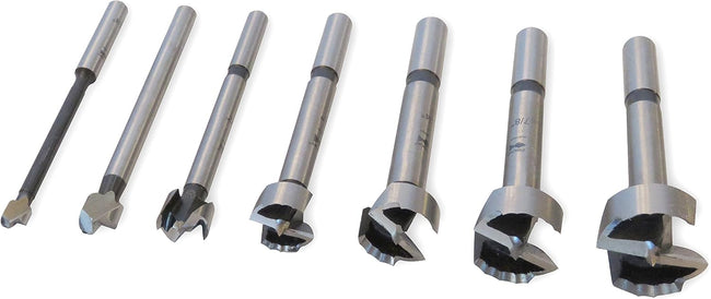 "FISCH Wave Cutter Forstner Bit Set, 7-Piece – Precision Drill Bits for Woodworking, Splinter-Free Cutting, Incl. 1/4" to 1" Diameter FSA-280323(7 Pcs. Set Inc. (1/4" - 1") in Blister Pack) " Hover Image