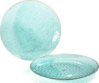 " OCCASIONS " 120 Plates Pack, Disposable Wedding Party Plastic Plates (7.5'' Appetizer/Dessert Plate, Rio in White & Pearled Green)