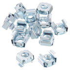 1/4-20 Cage Nut, 10Pcs Snap-in Cage Nuts, Carbon Steel Zinc Plated Metric Nut for Server Rack Cabinet, Silver