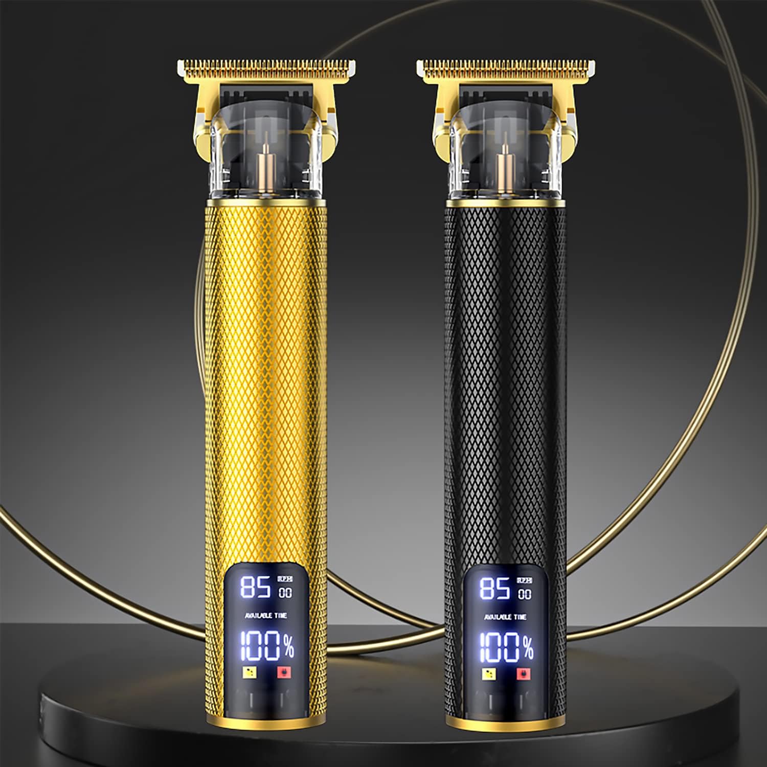 for Mens Cordless   T-Blade Trimmer Professional Haircut & Grooming Kit Rechargeable Clippers Hair Trimmer Shaver Cutting Kit with LCD Display (Gold)