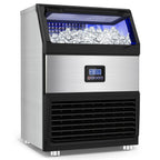 100LBS/24H High Output - Commercial Ice Maker with 20LBS Storage Bin - Dual Water Inlets, 36 Ice Cubes/Cycle, 15" Compact Undercounter/Freestanding Design - Self-Cleaning for Home Bars, Outdoor