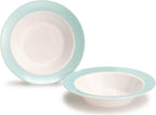 " OCCASIONS " 120 Plates Pack, Disposable Wedding Party Plastic Plates (7.5'' Appetizer/Dessert Plate, Rio in White & Pearled Green)
