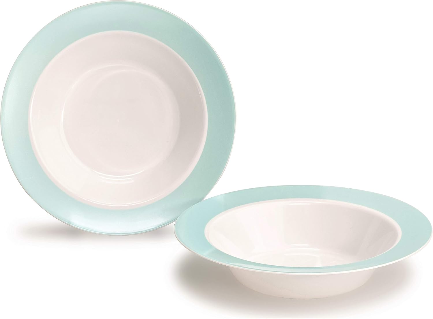 " OCCASIONS " 120 Plates Pack, Disposable Wedding Party Plastic Plates (7.5'' Appetizer/Dessert Plate, Rio in White & Pearled Green)