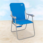 #WEJOY Folding Beach Chair for Adults, Lightweight Beach Chair with Shoulder Straps, High Back Camping Chairs with Hard Armrest, Supports 300lbs for Outdoor Lawn Concert