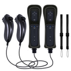 (Black* 2) Remote Controller with Motion Plus for Wii/WII U, 2 in 1 Remote with Nunchuck Controller for Wii/WII U Console [nintendo_wii_u]