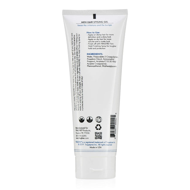 "FRAGFRE Hair Styling Gel, 8 fl oz, Extra Hold, Non Toxic & Flaky, Alcohol Free, Unscented, Color Safe, Provides Strong Firm Hold, No Residue, For Men and Women" Main Image
